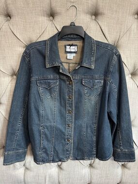 Live a Little Distressed Blue Denim Jacket